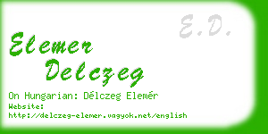 elemer delczeg business card